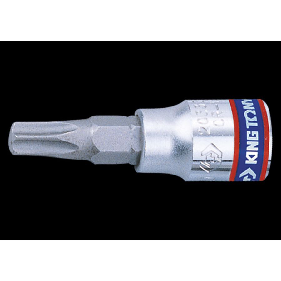 KING TONY Profi-Werkzeuge - 1/4" RESISTORX®-Bitsteckschlüssel, 37 mm lang - T8 203708