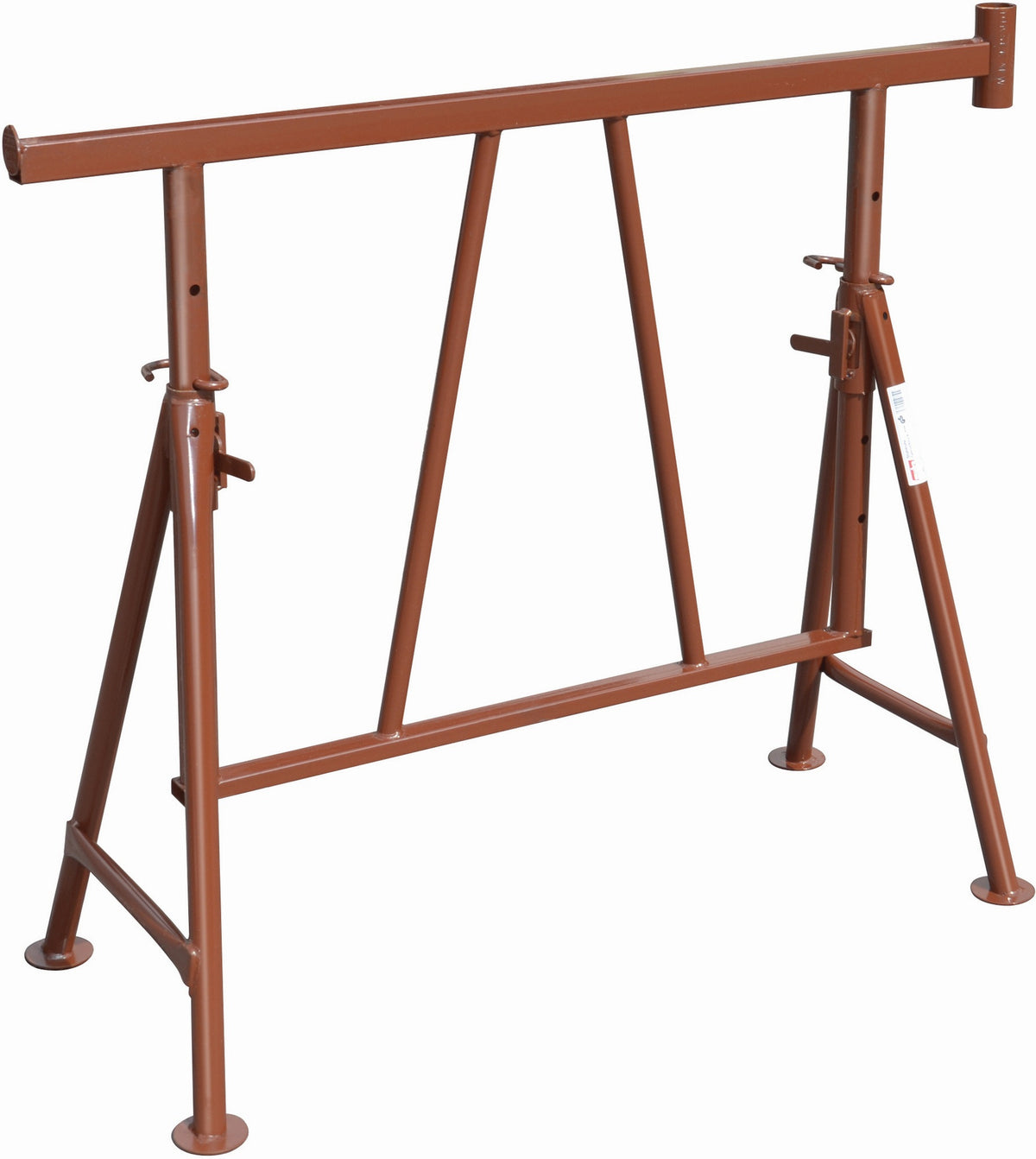 MÜBA Stahlrohr-Gerüstbock lackiert 120x75 cm mit Pfostenhalterung, höhenverstellbar bis 130 cm, 1500 kg
