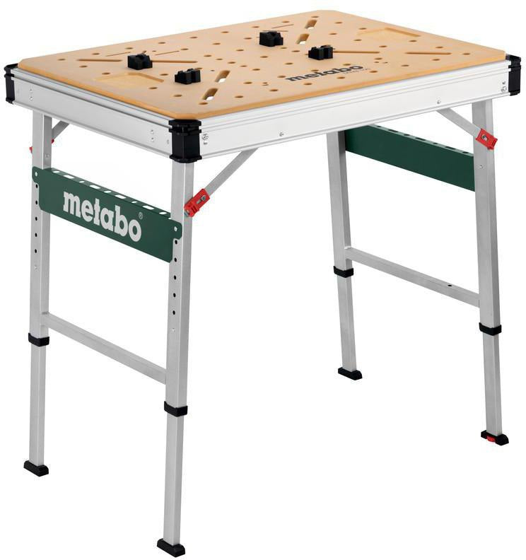 METABO Multifunktionstisch MWB 100 – mobile Werkbank, höhenverstellbar, 120 kg Traglast