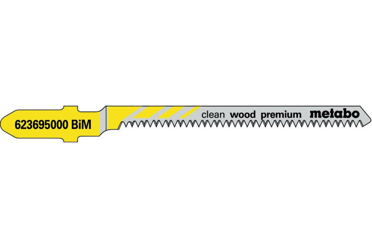 Metabo Stichsägeblätter clean wood premium Nutzlänge 105 mm BiM 5 Stück