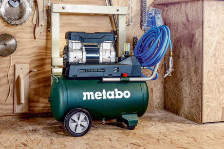 METABO Kompressor Basic 270-50 OF Silent – 50 l, 10 bar, 250 l/min, ölfrei