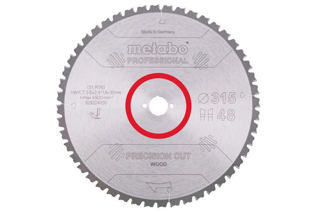 Metabo Kreissägeblatt Precision Cut Wood Professional D216xB2,4xBohrung30mm 48Z WZ