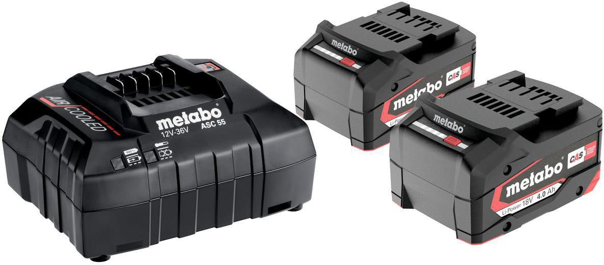 METABO Akku-Set Basic 4,0 18V 2x4Ah – 100% kompatibel mit allen Metabo Akku-Maschinen seit 2009