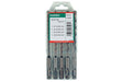 METABO Hammerbohrersatz SDS-plus Pro 4, 5-teilig, Kunststoffkassette, für Beton, Mauerwerk, Naturstein