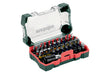 Metabo Bitsatz 32-teilig S2-Stahl mit Bithalter 65 mm und Farbcodierung