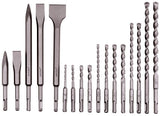 METABO Bohrer-/Meißelset SDS-plus 17-teilig für Beton, Mauerwerk und Naturstein
