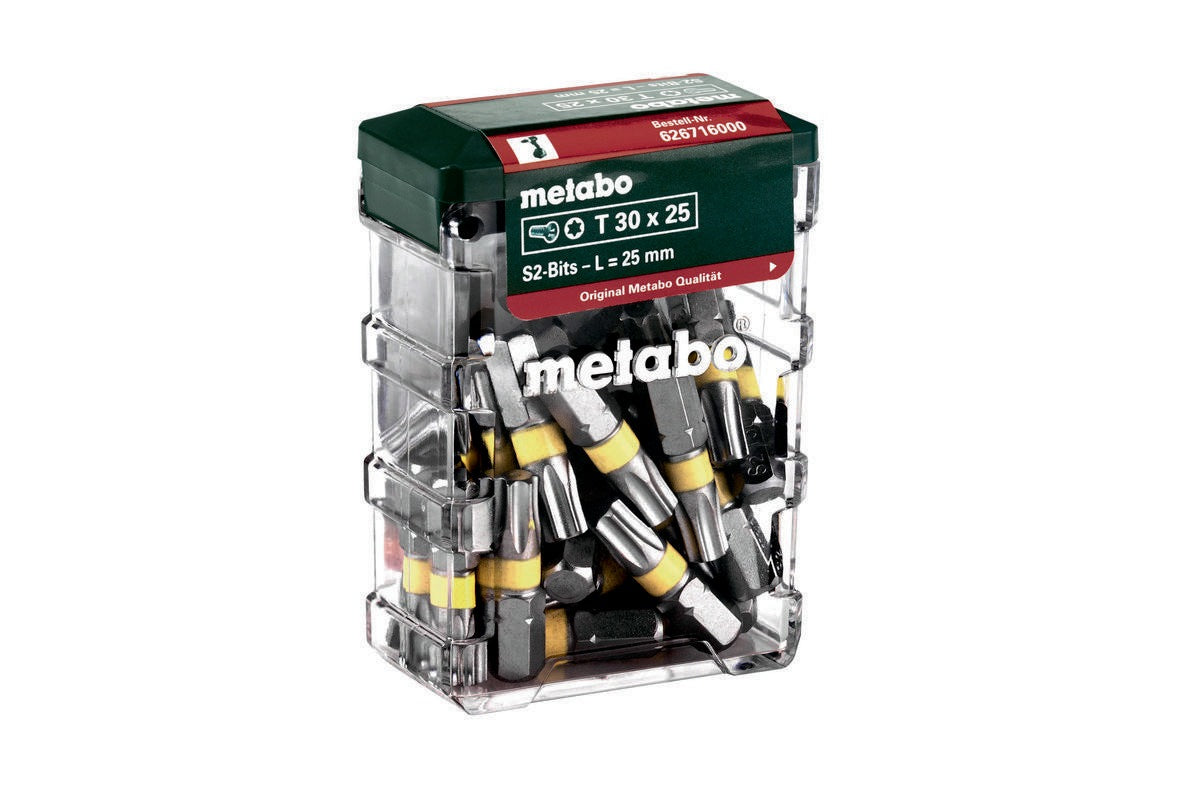 Metabo Bitsortiment PZ2 25 mm S2-Stahl farbcodiert 25-teilig in Box