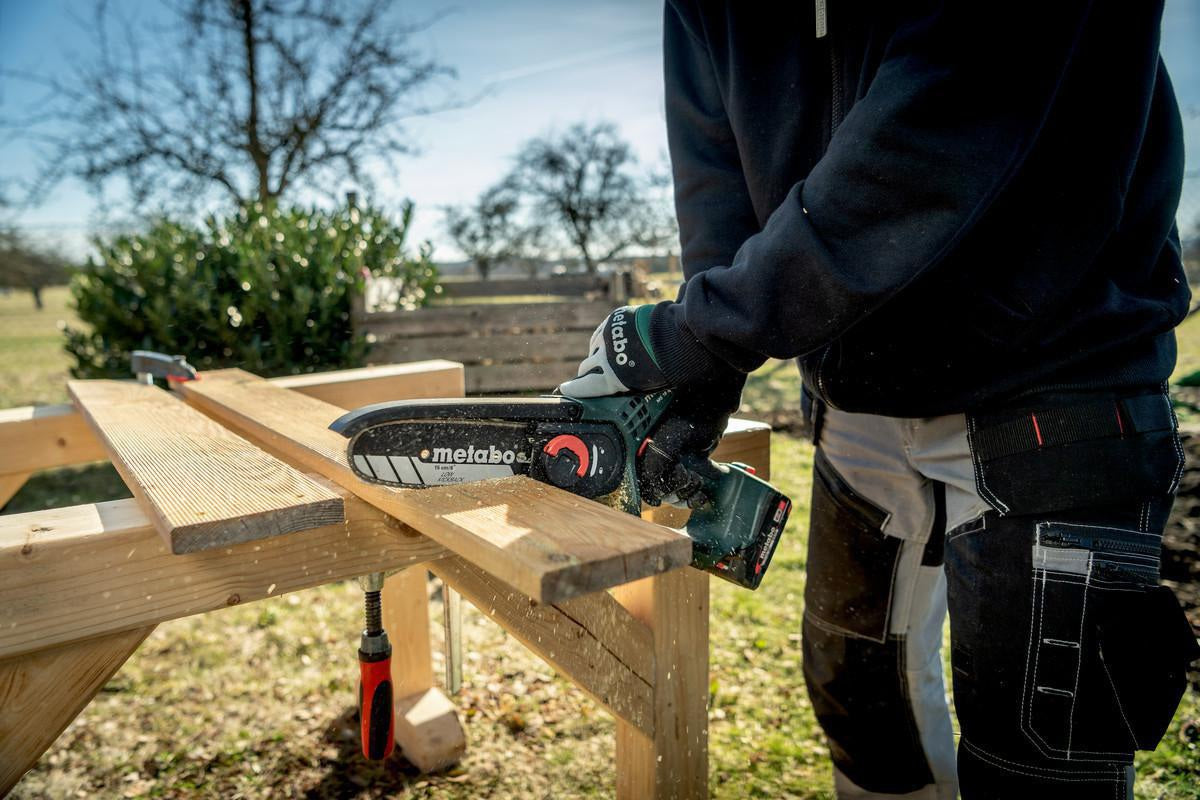 METABO Akku-Kettensäge MS 18 LTX 15 – 18 V, 150 mm Schwert, rückschlagarm