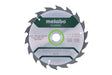 Metabo Kreissägeblatt cordless cut wood classic 165 mm Z18 HW/CT für Akku-Sägen