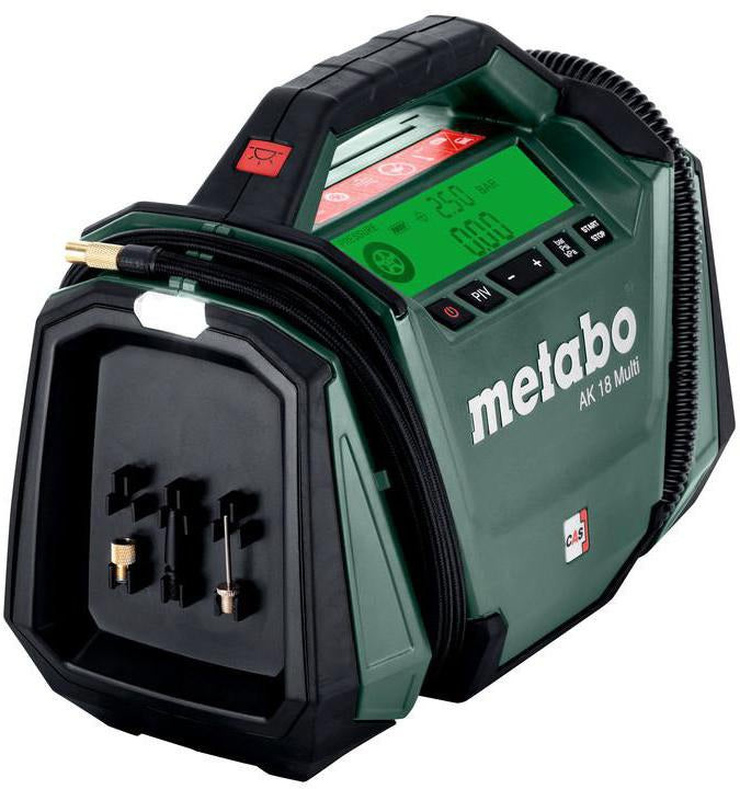 METABO Akku-Kompressor AK 18 Multi 18 V 16 l/min 11 bar mit Hochdruck- und Volumenfunktion