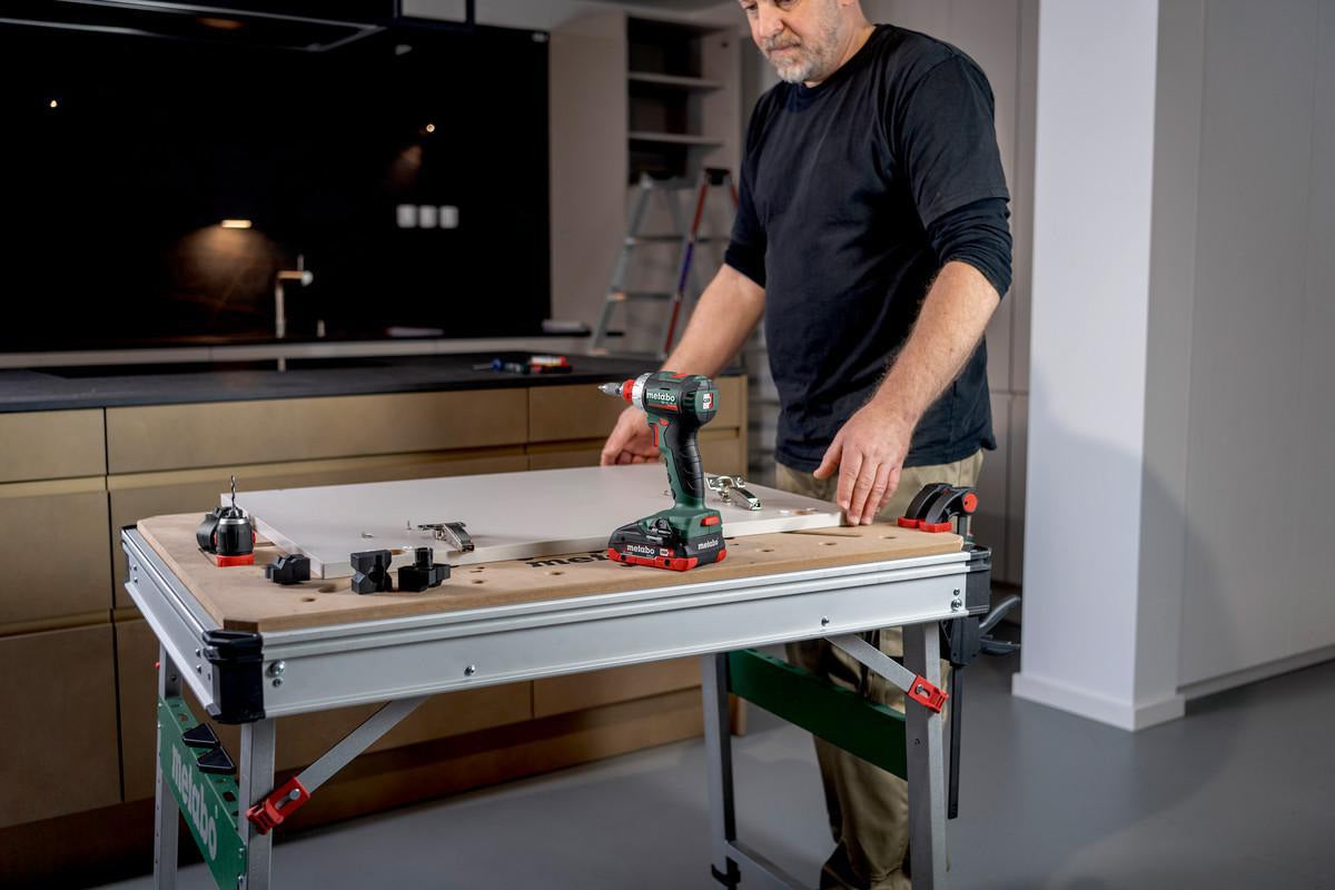 METABO Multifunktionstisch MWB 100 – mobile Werkbank, höhenverstellbar, 120 kg Traglast