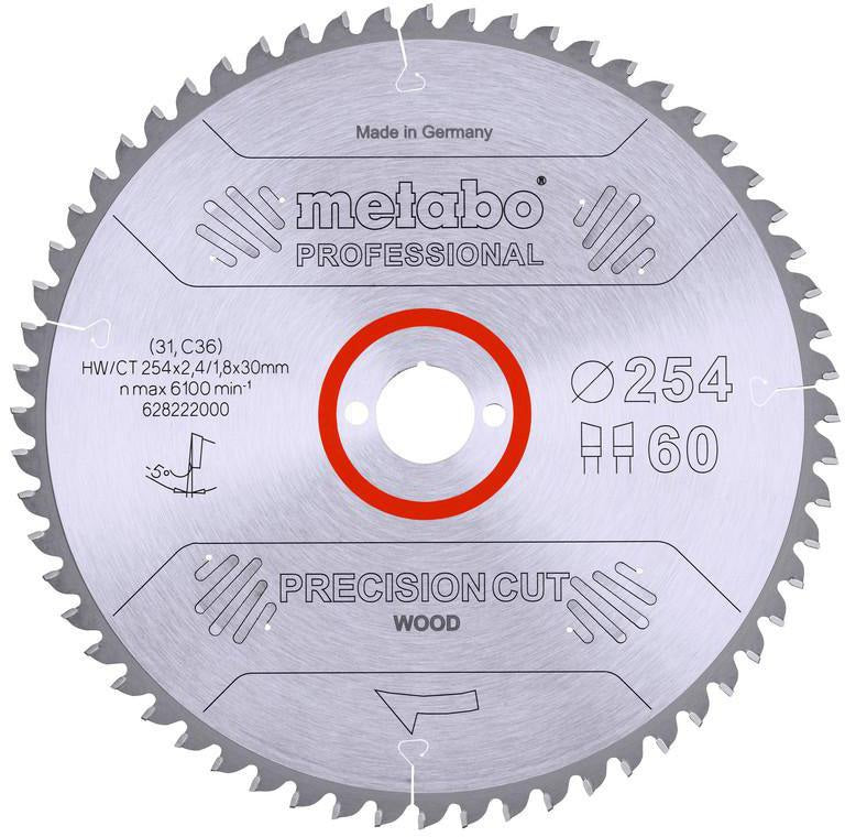 Metabo Kreissägeblatt Precision Cut Wood Professional D216xB2,4xBohrung30mm 48Z WZ