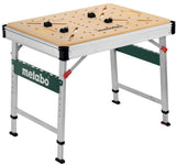 METABO Multifunktionstisch MWB 100 – mobile Werkbank, höhenverstellbar, 120 kg Traglast