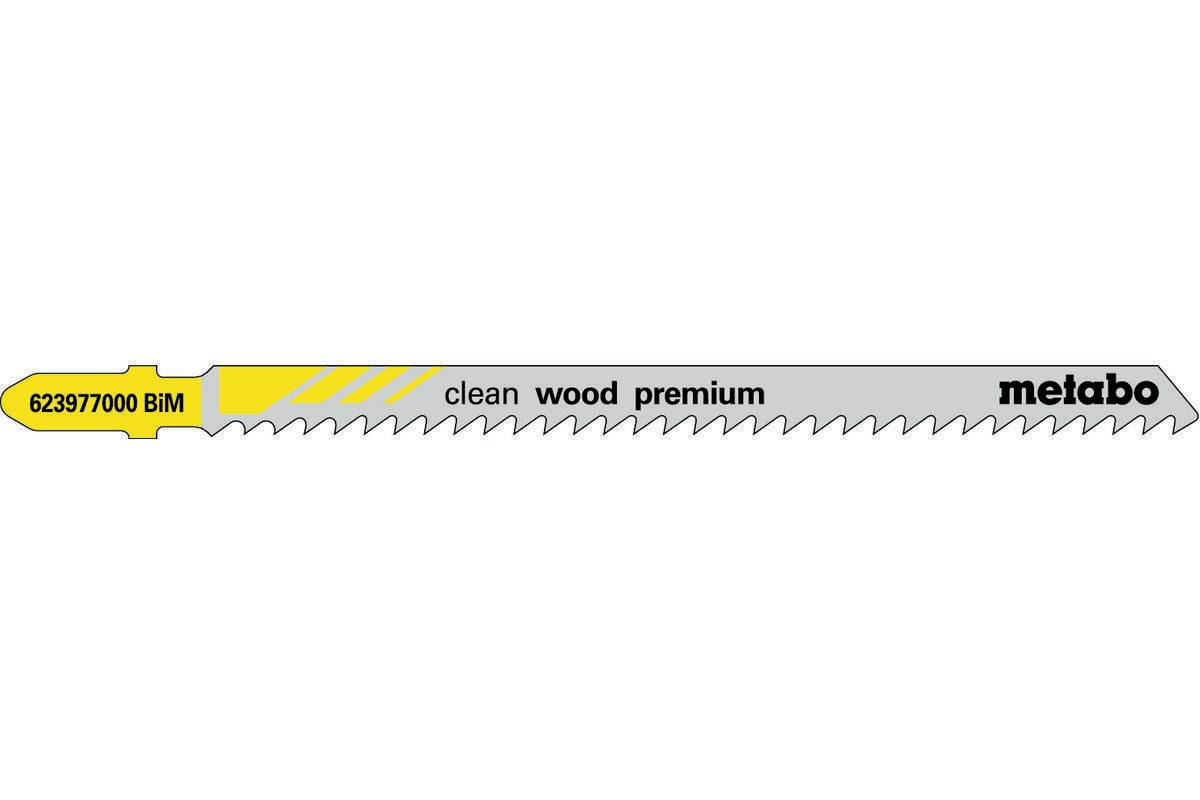Metabo Stichsägeblätter clean wood premium Nutzlänge 105 mm BiM 5 Stück