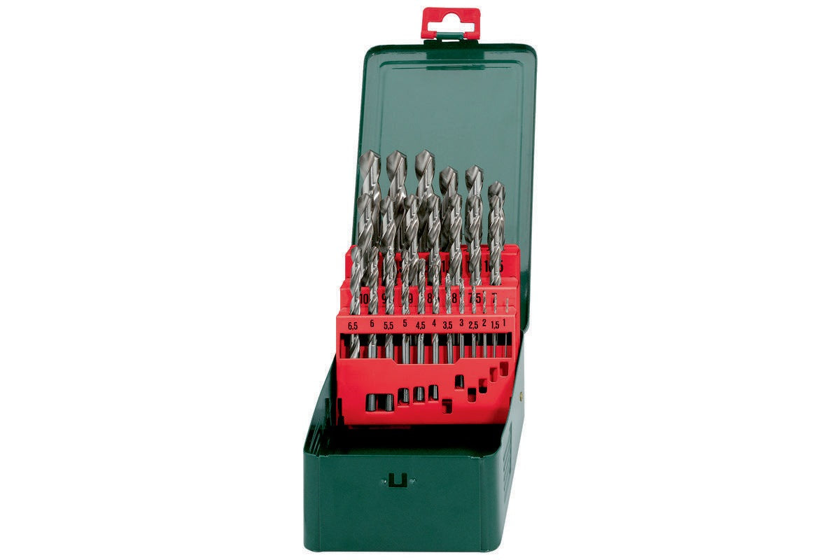 Metabo Bohrerkassette 19teilig HSS-G Spiralbohrersatz 1-10 mm Metallbohrer