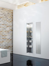 EMCO asis 300 Schrankmodul Unterputz 1584 mm alu/weiß mit LED-Beleuchtung