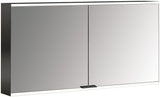 EMCO prime 2 LED-Lichtspiegelschrank 1300 mm, 2-türig, Aufputz, Aluminium, Touchsteuerung