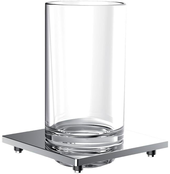 EMCO liaison Glashalter für Reling – Kristallglas klar, verchromt, 1 Glas