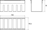 EMCO liaison Korb hoch – Chrom, 192 x 91 x 98 mm, rostfreier Stahl für Reling