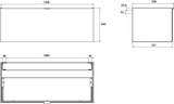 EMCO evo Waschtisch-Unterschrank 1208 mm optiwhite mit Glasfront und Soft-Close