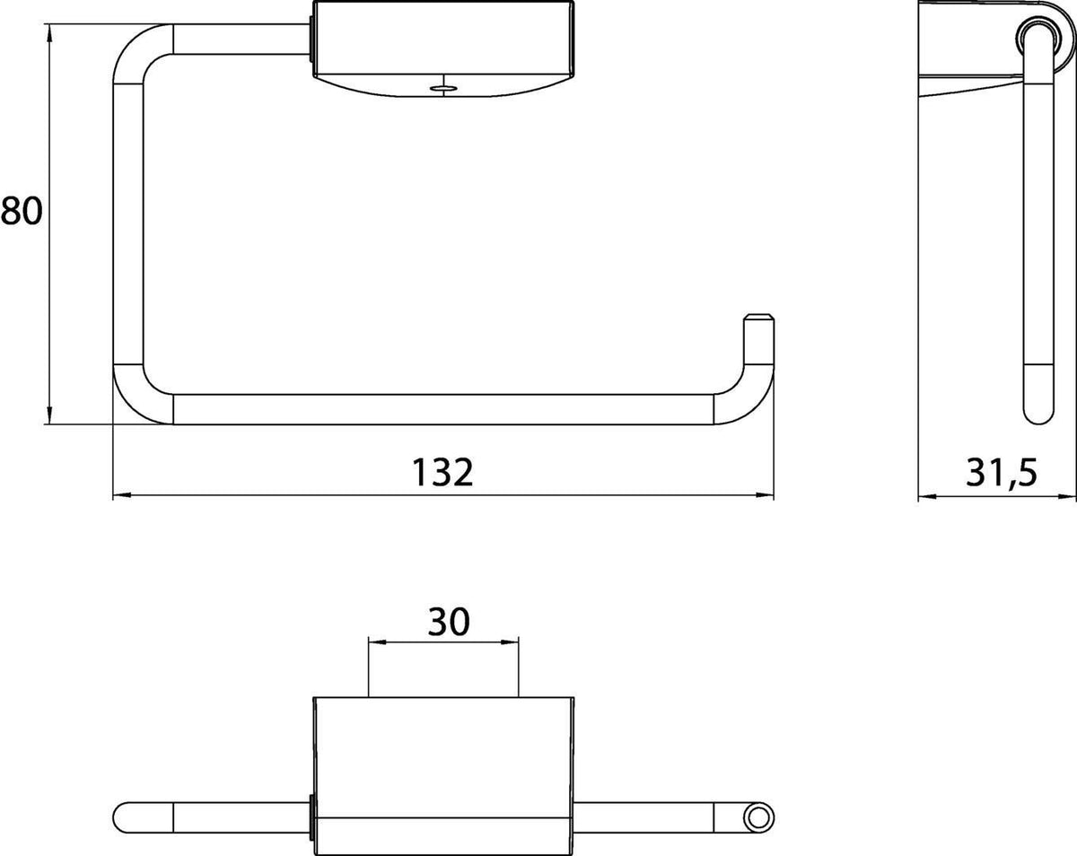 EMCO flow 00100 Reservepapierhalter beweglich Chrom – Toilettenpapier-Rollenhalter für Ersatzrollen