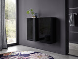 EMCO evo Halb-Hochschrank 750 mm mit Glastür und LED-Beleuchtung in Weiß