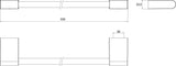 EMCO Badetuchhalter flow 500 mm verchromt – Wandmontage, verdeckte Befestigung