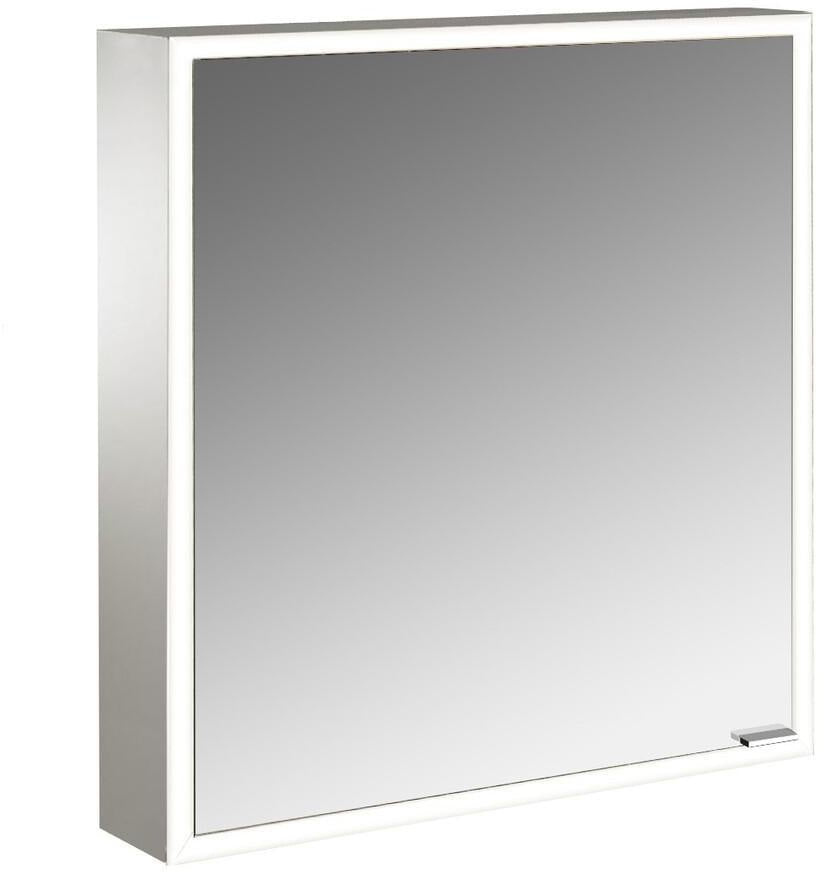 EMCO prime LED-Lichtspiegelschrank 600 mm Aufputz, Türanschlag links, Aluminium