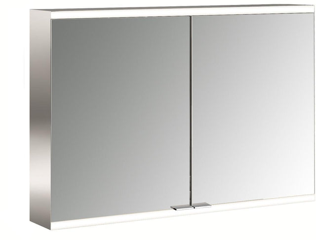 EMCO LED-Lichtspiegelschrank prime 2, 1000 mm, 2 Türen, Aufputz, Aluminium, IP20