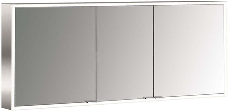 EMCO prime LED-Lichtspiegelschrank 1600 mm, 3 Türen, Aufputz, Aluminium, IP20