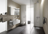 EMCO Lichtspiegelschrank flat LED 600 mm, 2 Türen, Aluminium, Aufputz, IP44, Soft-Close