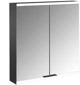 EMCO prime 2 LED-Lichtspiegelschrank, 600 mm, 2-türig, Aufputz, Aluminium, mit Touchsensoren