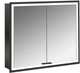 EMCO LED-Lichtspiegelschrank prime 800 mm, 2 Türen, Unterputz, IP20, dimmbar, mit Front- und Innenspiegel