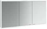 EMCO prime slim Lichtspiegelschrank 1400 mm, 3 Türen, Unterputz, LED, Touchsteuerung, alu/spiegel