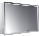 EMCO Lichtspiegelschrank prestige 2 Unterputz 1015 mm aluminium breite Tür links
