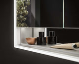 EMCO Lichtspiegelschrank loft 05219 Unterputz, 2-türig, 1200 mm, Aluminium, LED-Beleuchtung, Touch-Bedienfeld