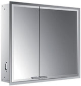 EMCO Lichtspiegelschrank prestige 2 815 mm Unterputz, breite Tür rechts, Aluminium