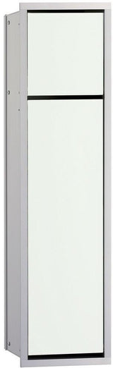 EMCO WC-Modul asis 150 Unterputz 654 mm mit Papierhalter & Toilettenbürstengarnitur in chrom/optiwhite