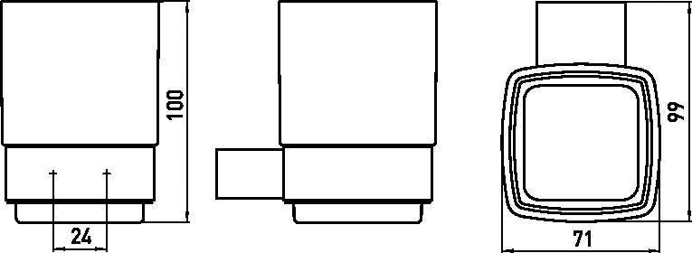 EMCO Glashalter loft 01600 – Wandhalter mit satiniertem Kristallglas, Edelstahl-Optik