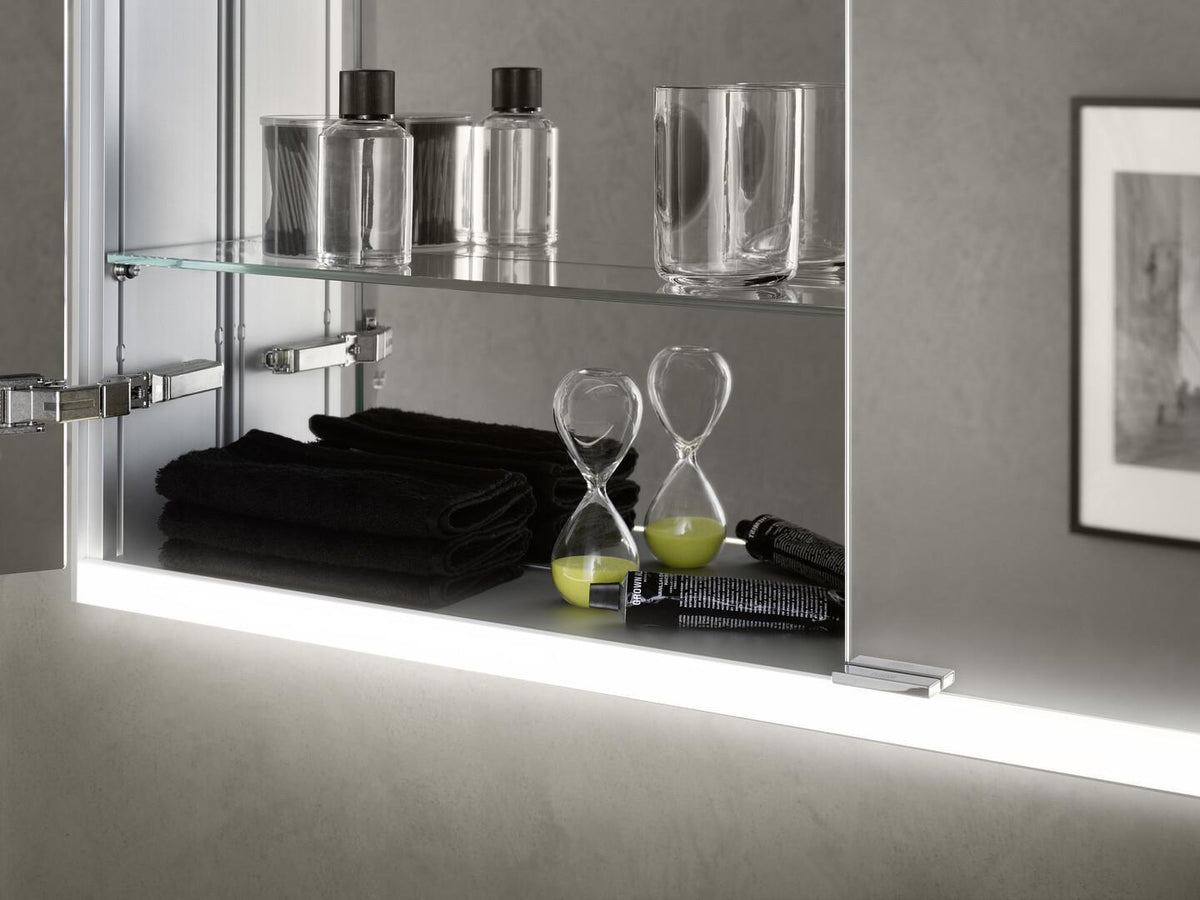 EMCO Lichtspiegelschrank prime 2 Aufputz 1000 mm 2-türig mit LED und Touchsensoren