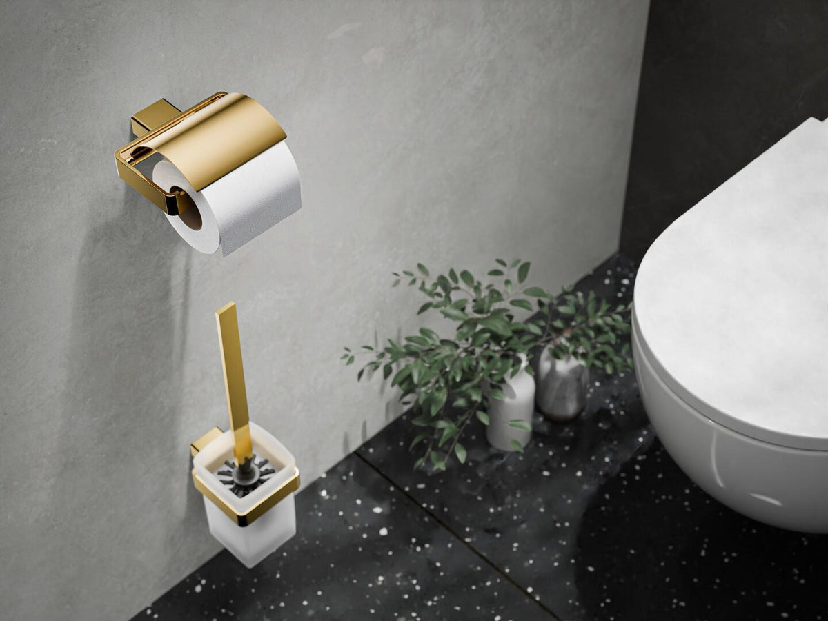 EMCO Toilettenbürstengarnitur loft 00100 mit Kristallglas satiniert und Chrom