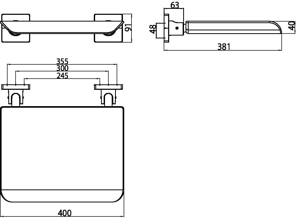 EMCO Wandklappsitz system 2 21202 mit Kunststoffsitzfläche schwarz/chrom