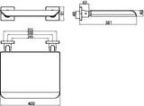 EMCO Wandklappsitz system 2 21202 mit Kunststoffsitzfläche schwarz/chrom