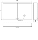EMCO evo LED-Lichtspiegelschrank 1200 mm, 2 Türen, Aufputz, Aluminium, mit emco light system