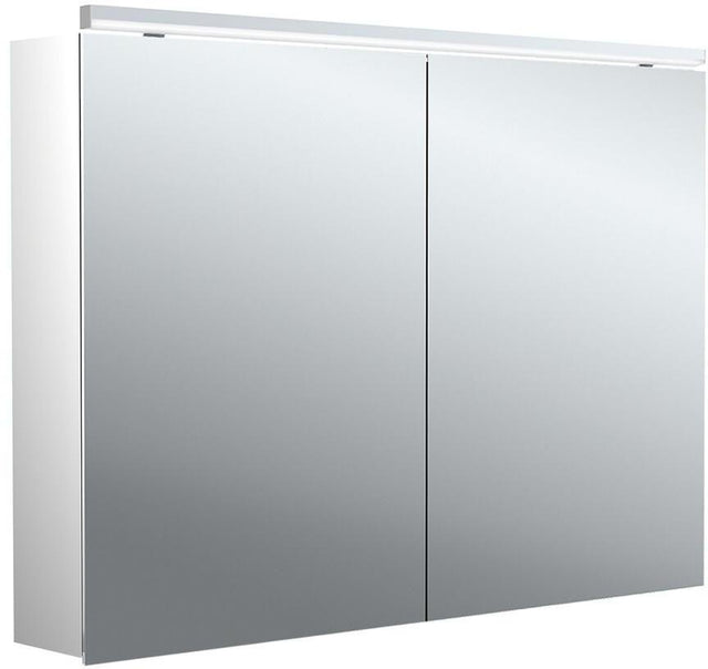 EMCO pure 2 Classic LED-Lichtspiegelschrank 1000 mm, 2-türig, Aluminium, IP20, 22 W, 2700–6500 K