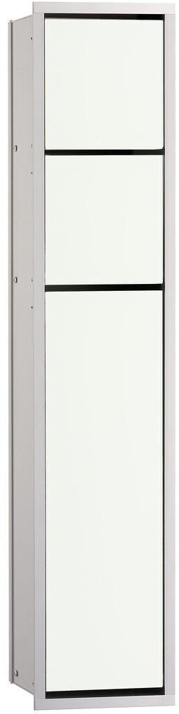 EMCO WC-Modul asis 150 Unterputz 809 mm mit Papierhalter, Reserverollenbox und WC-Bürste in chrom/optiwhite