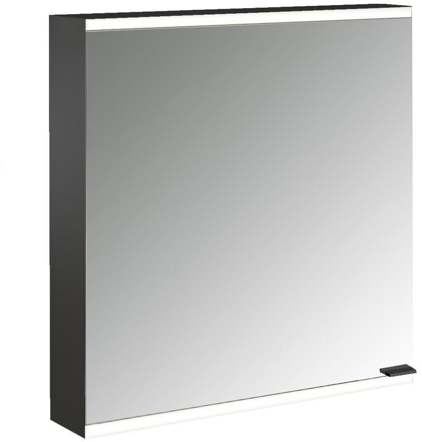 EMCO prime 2 LED-Lichtspiegelschrank 600 mm, 1-türig, Anschlag links, Aufputz, Aluminium