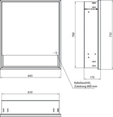 EMCO Lichtspiegelschrank loft 05201 Unterputz 600 mm, 1 Tür links, LED, Aluminium