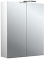 EMCO pure 2 Style LED-Lichtspiegelschrank 600 mm, 2-türig, Aluminium, Aufputz
