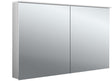 EMCO Bad Lichtspiegelschrank flat 2 Design Aufputz 1200 mm 2-türig Aluminium LED